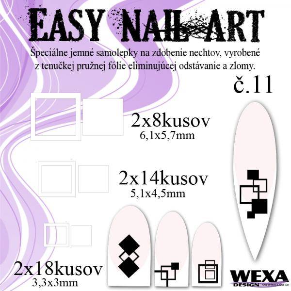Easy Nail Art č. 11 - biela