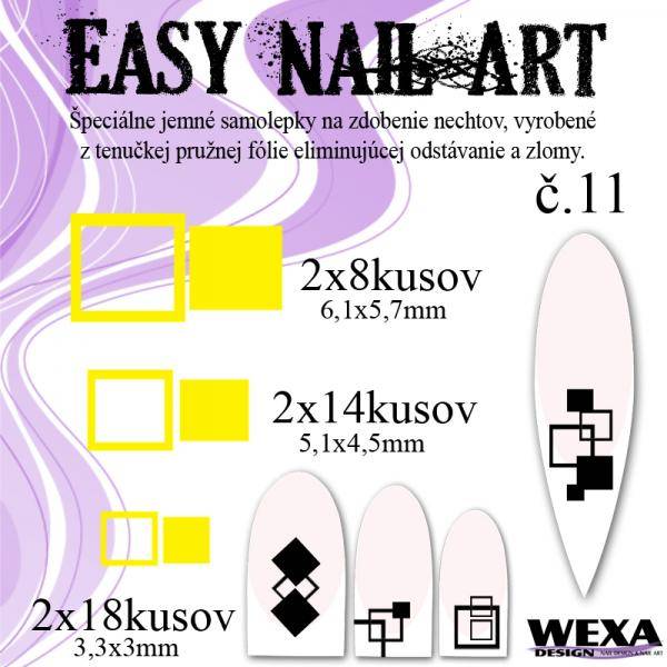 Easy Nail Art č. 11 - žltá