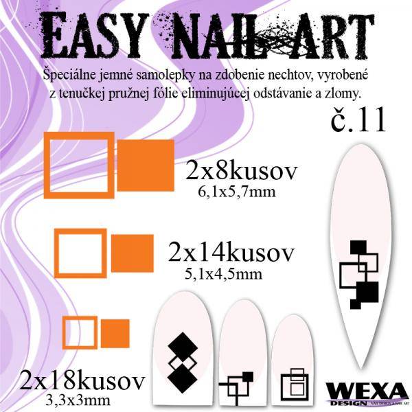 Easy Nail Art č. 11 - oranžová