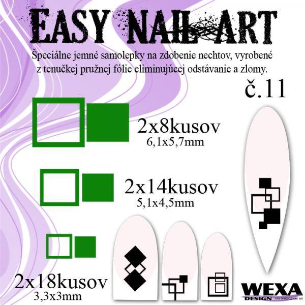 Easy Nail Art č. 11 - tmavozelená