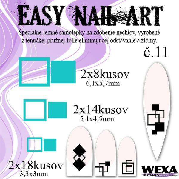 Easy Nail Art č. 11 - bledotyrkysová