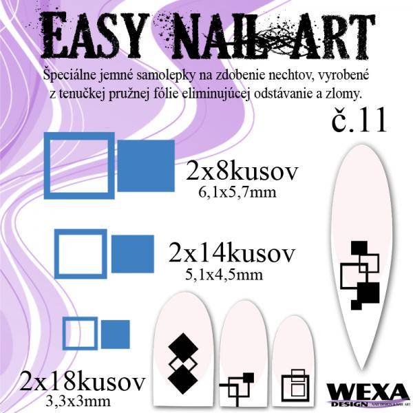 Easy Nail Art č. 11 - tmavomodrá