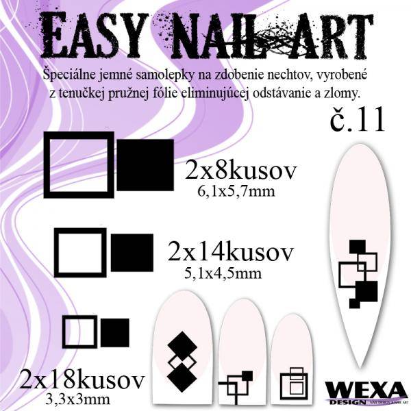 Easy Nail Art č. 11 - čierna