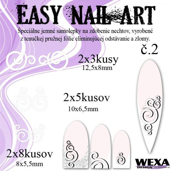 Easy Nail Art č. 2 - biela