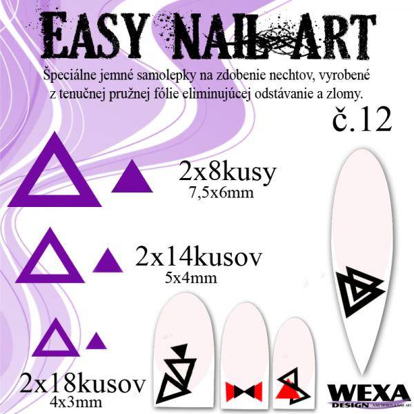Easy Nail Art - tenučké samolepky na zdobenie nechtov, nálepky na nechty