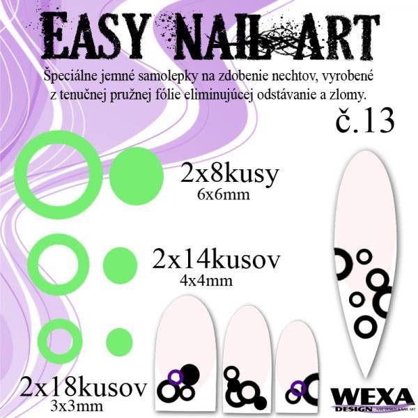 Easy Nail Art č. 13 - bledozelená
