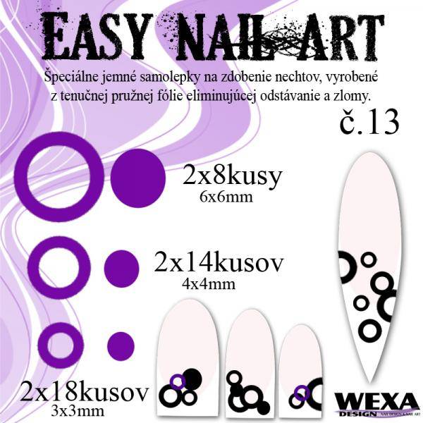 Easy Nail Art č. 13 - fialová