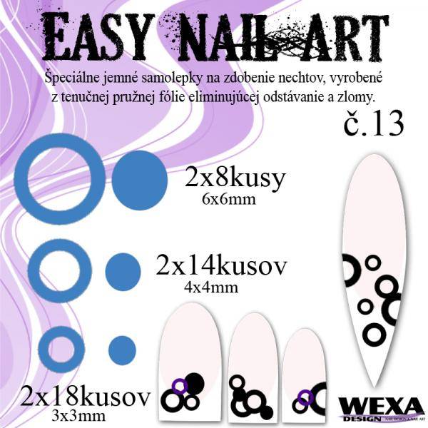 Easy Nail Art č. 13 - tmavomodrá
