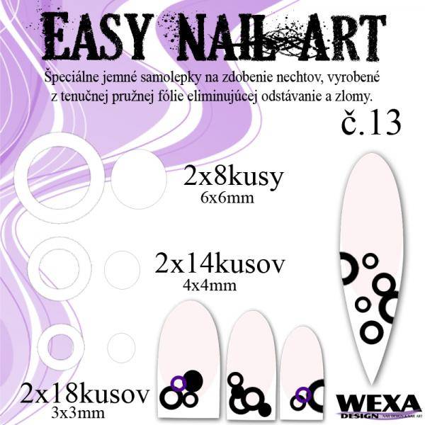 Easy Nail Art č. 13 - biela