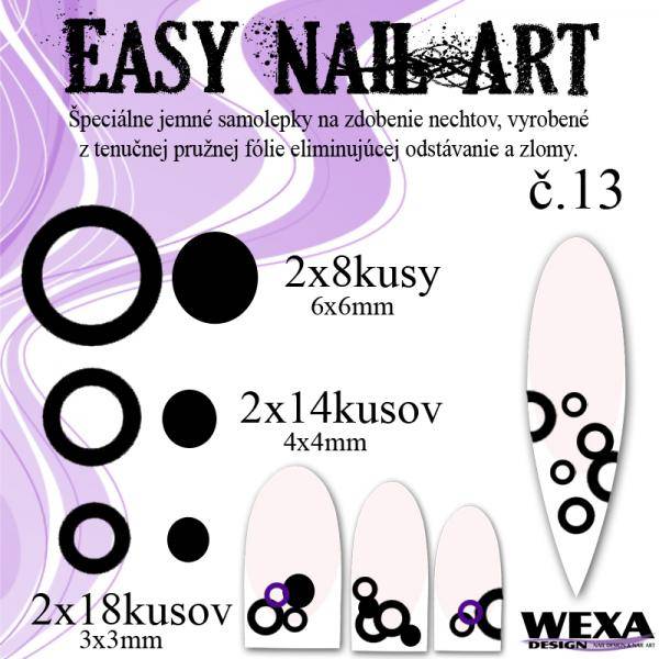 Easy Nail Art č. 13 - čierna