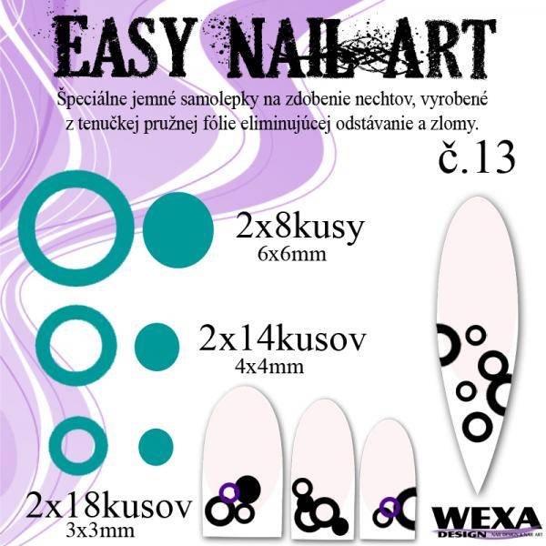 Easy Nail Art č. 13 - tmavotyrkysova