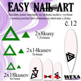 Easy Nail Art č. 12 - tmavozelená