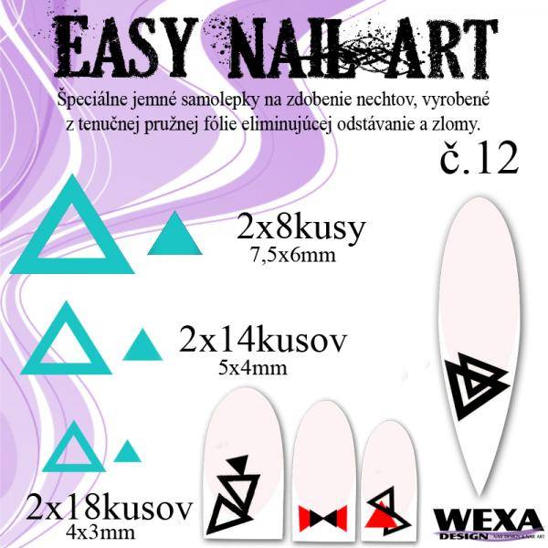 Easy Nail Art č. 12 - bledotyrkysová