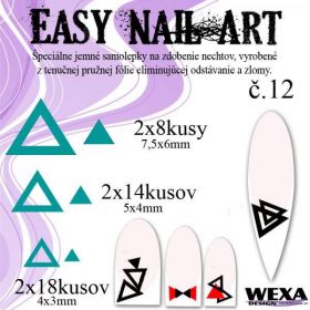 Easy Nail Art č. 12 - tmavotyrkysová