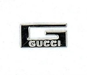 Kovové príklepky do nechtov Gucci strieborné