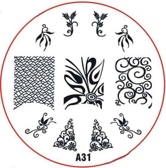 Stamping Nail Art platnička - A31