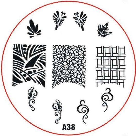 Stamping Nail Art platnička - A38