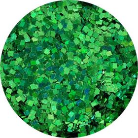 Konfety štvorčeky mini - 22 metal hologram zelené