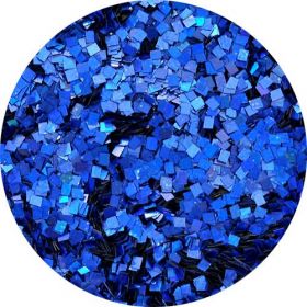 Konfety štvorčeky mini - 21 metal hologram modré