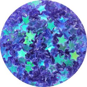 Konfety hviezdičky plné - 14. modrofiaová aqua 