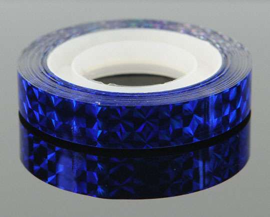 Ozdobná lepiaca páska - modrá hologram