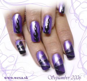 Airbrush Nail Color - Pearly Purple
