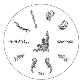 Tribal Stamping Nail Art platnička - T61