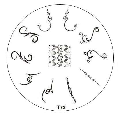 Tribal Stamping Nail Art platnička - T72