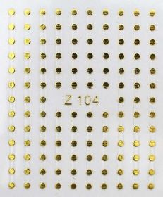 3D gold nálepky na nechty Z104