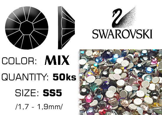 Swarovski kamienky na nechty F - Color Mix SS5