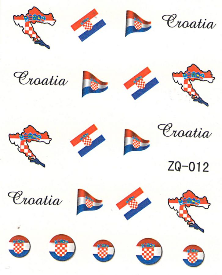 Vodolepky na nechty ZQ012 - Chorvátsko