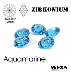ZIRKONIUM Rivoli 10mm - Aquamarine