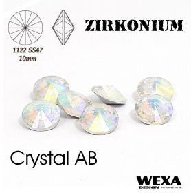 ZIRKONIUM Rivoli 10mm - Crystal AB 