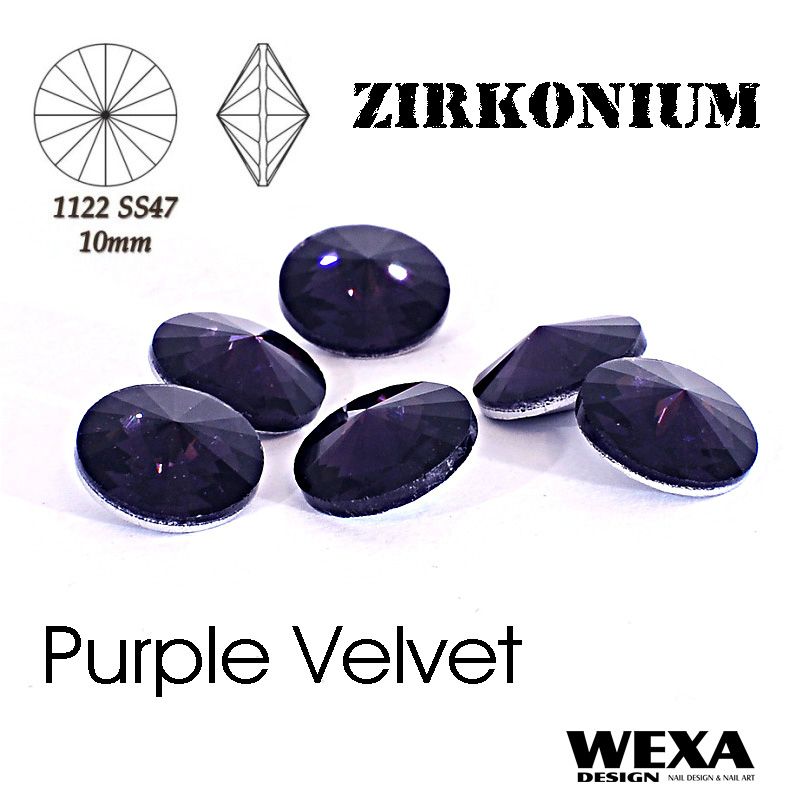 ZIRKONIUM Rivoli 10mm - Purple Velver