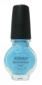 KONAD lak na Stamping Nail Art - Pastel modrý  -  6