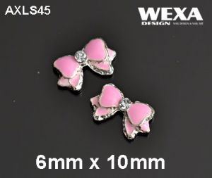 Crystal 3D Deco - AXLS45 - ružová stužka z kamienkom