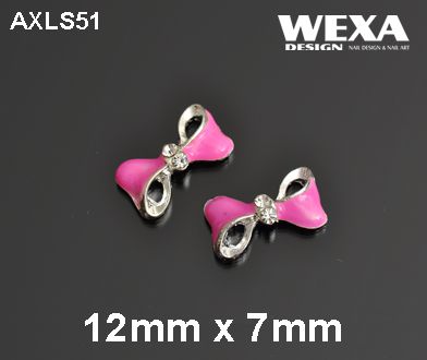 Crystal 3D Deco - AXLS51 - ružová mašlička na nechty