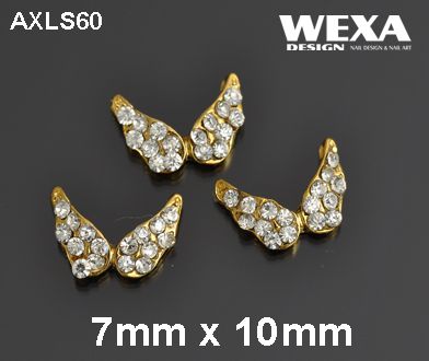 3D ozdoby na nechty AXLS60 - fairy wings gold