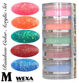 Rainbow Color Set M - Sada akrylových práškov