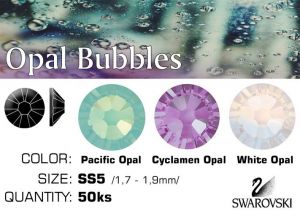 Swarovski F kamienky na nechty - Opal Bubbles