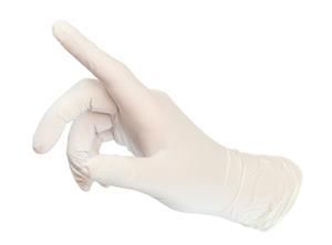 Nitrilové ochranné nepudrované rukavice - 1 pár biele | M