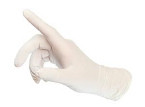 Nitrilové ochranné nepudrované rukavice - 1 pár biele