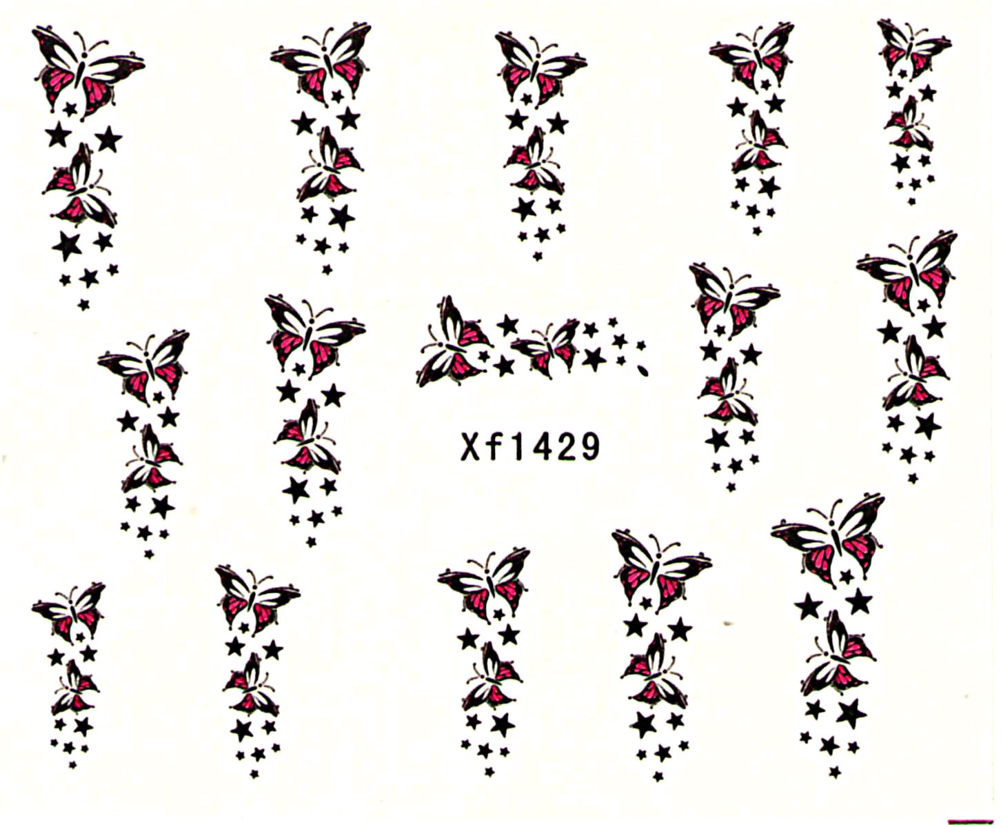 Vodolepky na nechty Motýle XF1429