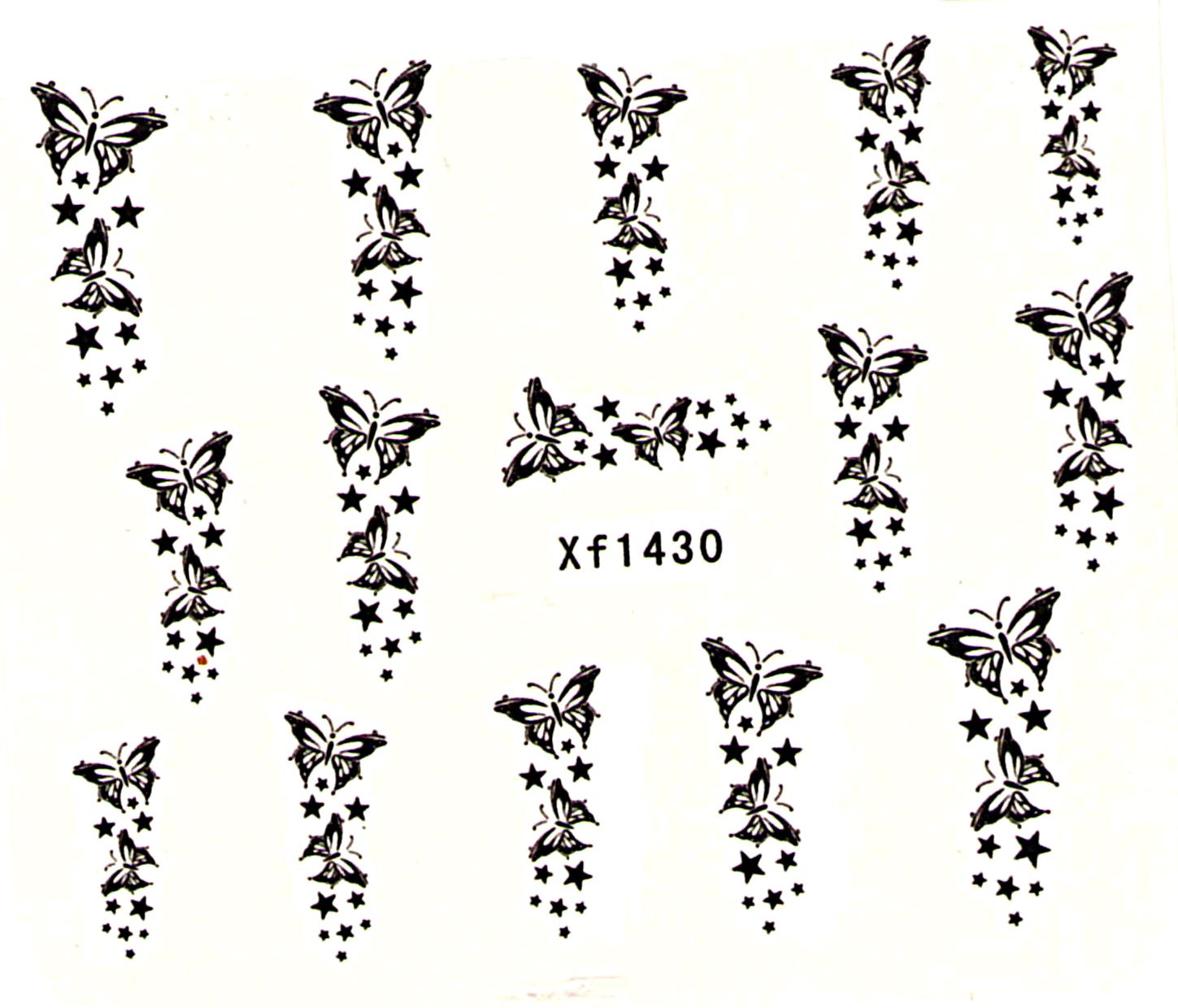 Vodolepky na nechty Motýle XF1430