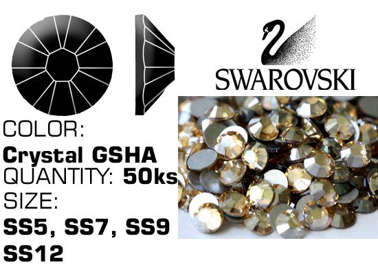 Swarovski kamienky na nechty F - Crystal GSHA