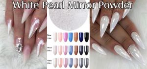 White Pearl Mirror Powder - zrkadlové nechty 