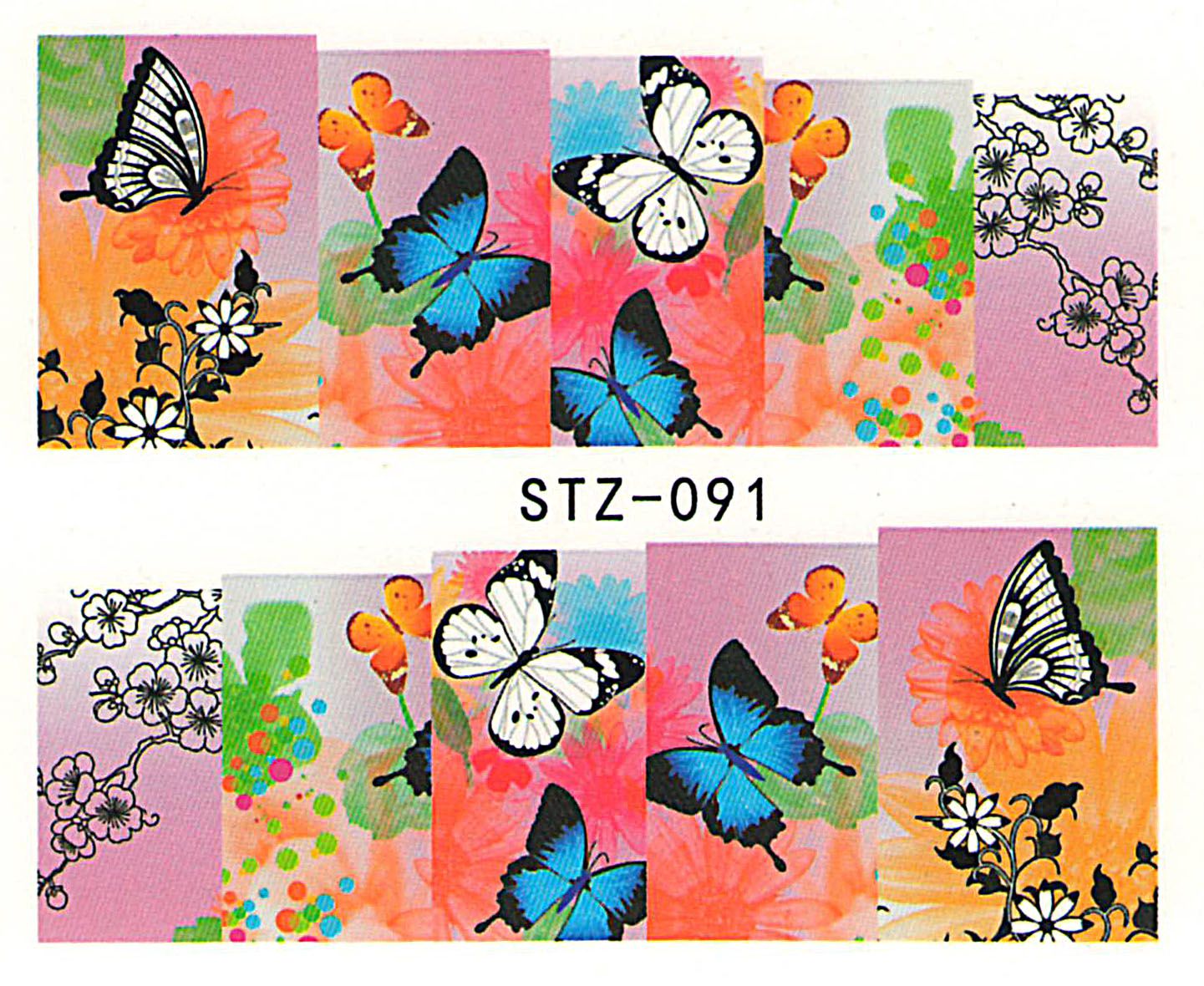 Vodolepky na nechty Motýle STZ-091
