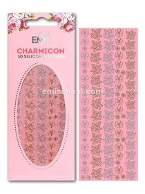 Charmicon 3D Silicone Stickers Flowers MIX #1 Gold/Silver - AKCIA