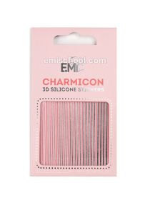 Charmicon 3D Silicone Stickers #118 Line Silver