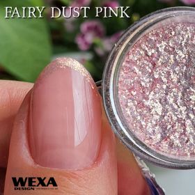 Luxusný prášok na zdobenie nechtov Fairy Dust Pink